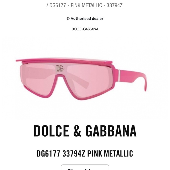 Dolce & Gabbana Accessories - Dolce & Gabbana Pink Mirror Sunglasses